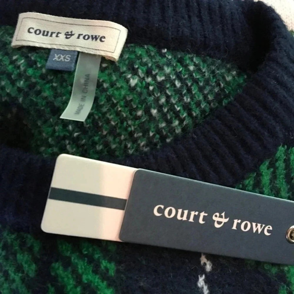 Court & Rowe Cozy Boucle Plaid Sweater Wool Check - Picture 7 of 8